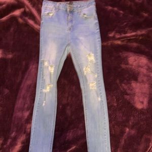 high rise skinny jeans
